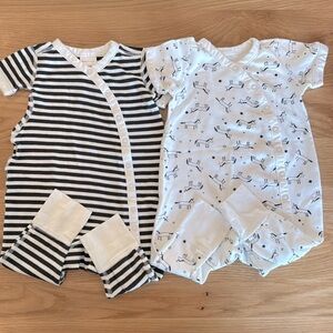 Hanna Andersson One Piece Romper, Black and White Bundle